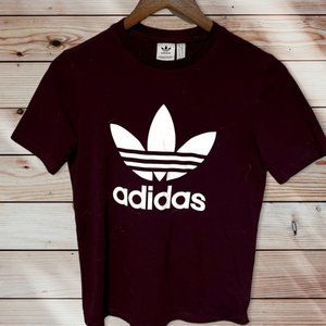 Adidas T-Shirt Burgandy Size Small